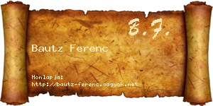 Bautz Ferenc névjegykártya